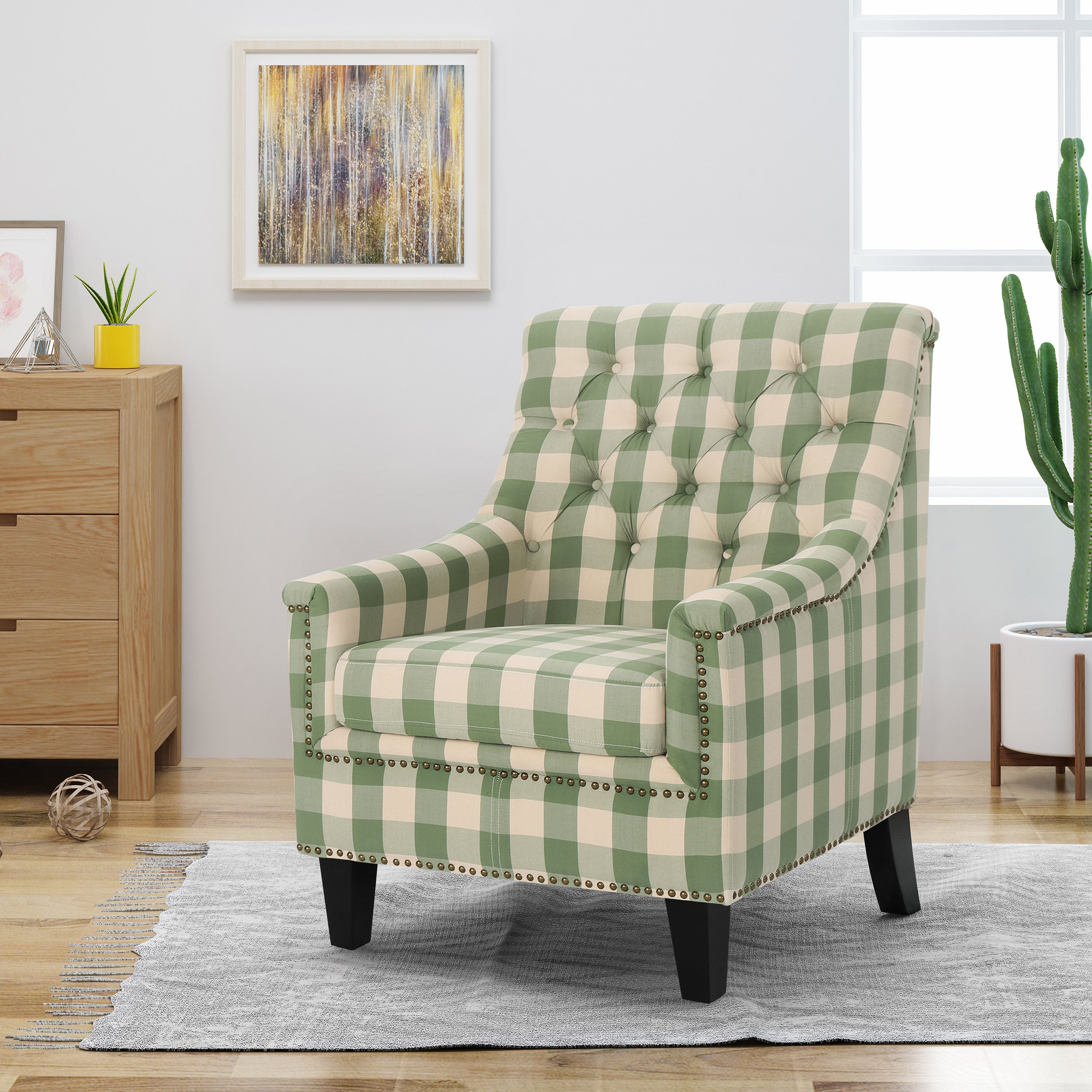 Paul Fabric Tufted Club Chair