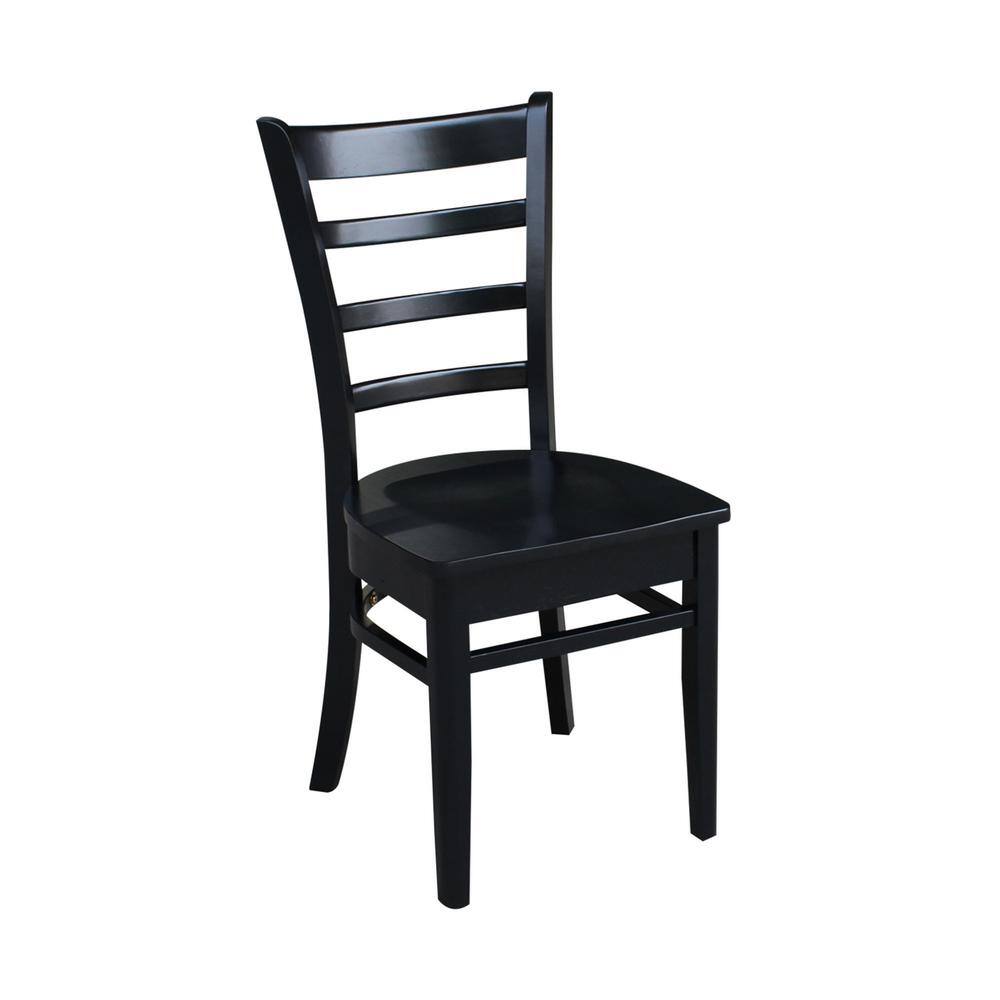 International Concepts Emily Black Wood Dining Chair (Set of 2) C46-617P