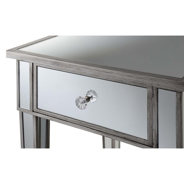 Silver Orchid Talmadge Mirrored 1 Drawer End Table