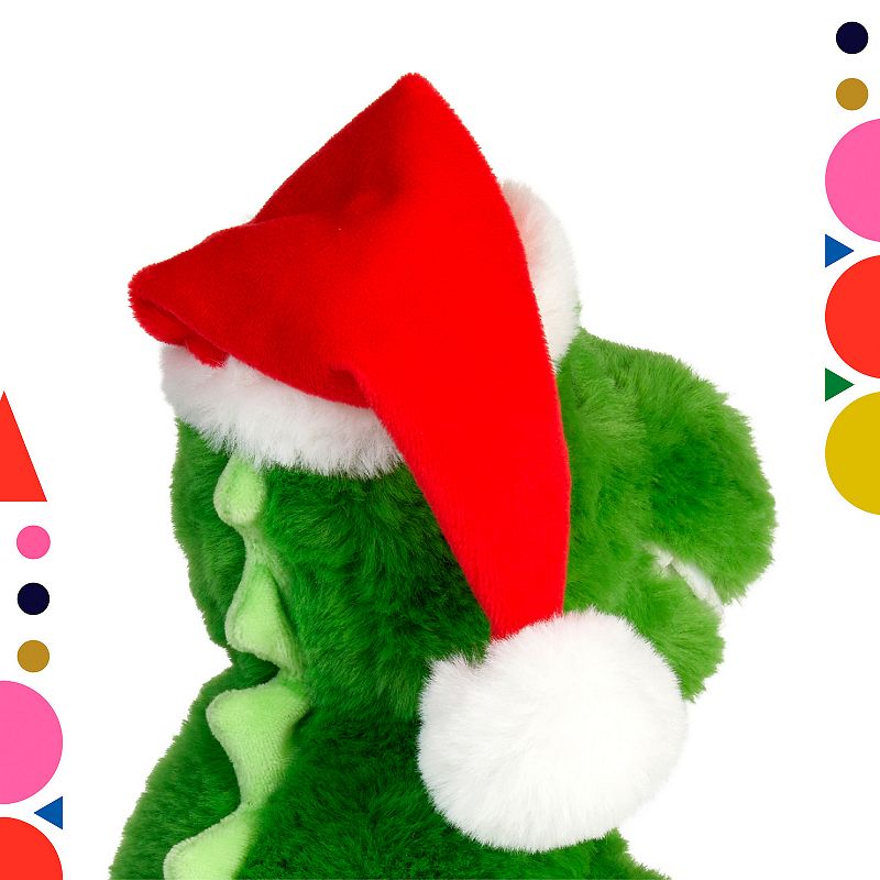 Wembley 9 Toy Plush T-Rex with Holiday Hat