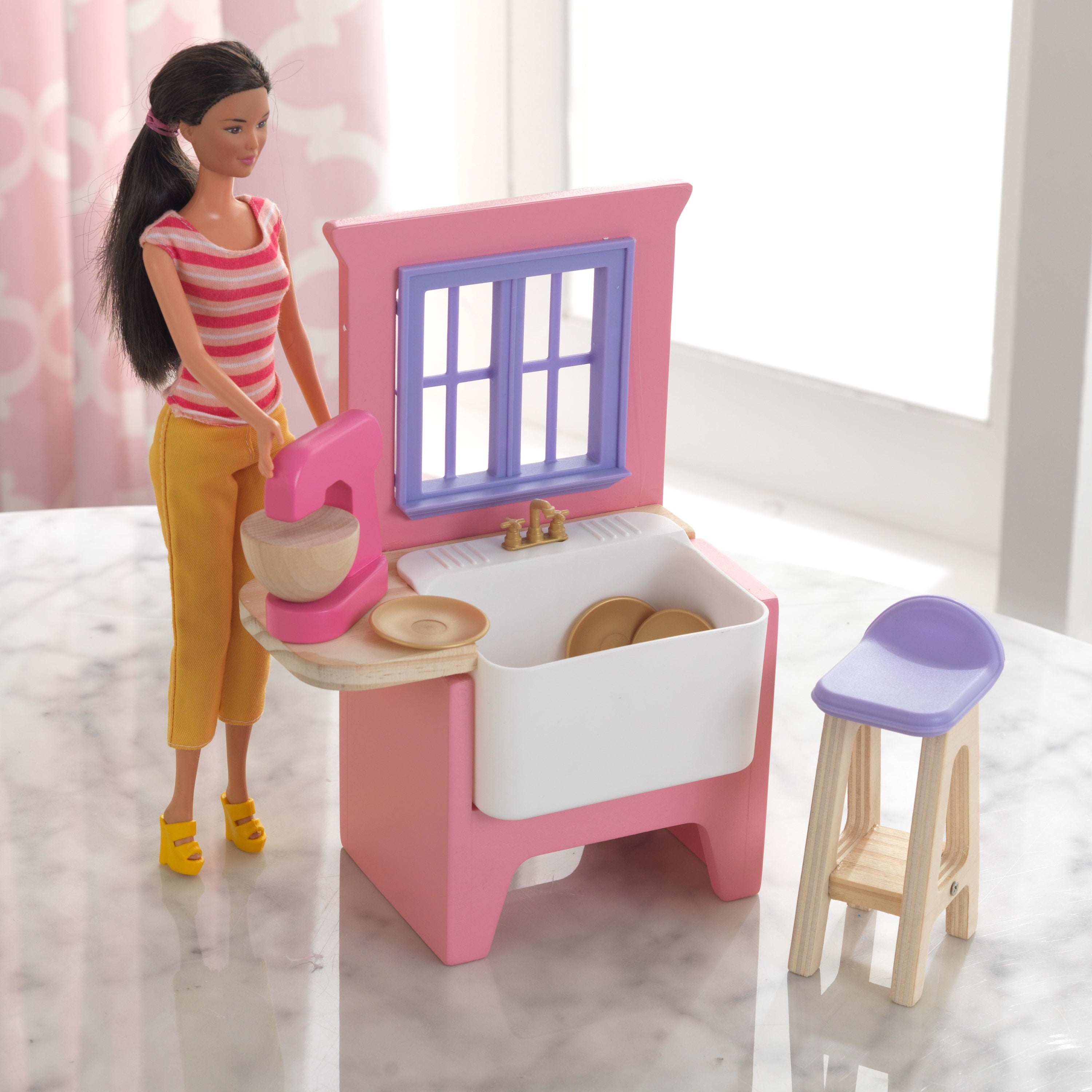 KidKraft Dollhouse Accessory Pack: Kitchen Upgrade Doll Furniture Set