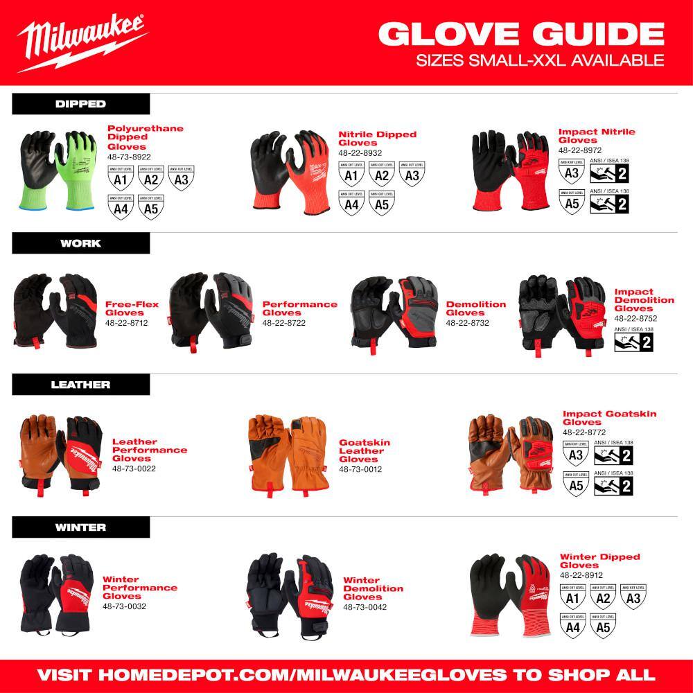 MW Large Impact Demolition Gloves (3-Pack) 48-22-8752X3