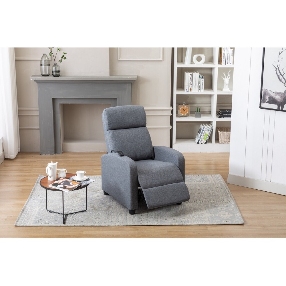 Manual Recliner for Elderly  Adjustable Reclining Sofa with Massage Therapy   Heat  Small Sofa Suitable for Livingroom  Bedroom