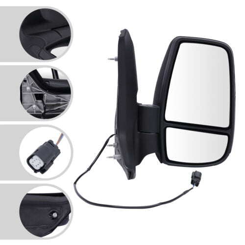 Fit For 2015-2022 Ford Transit Right Side Rear View Mirror Short Arm 150 250 350