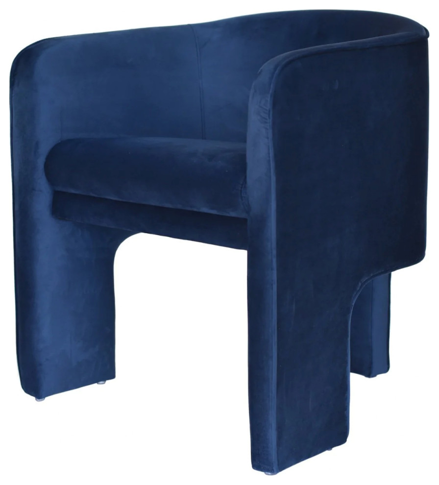 Gia Modern Blue Velvet Accent Chair   Contemporary   Armchairs And Accent Chairs   by V.S.D Furniture  Houzz