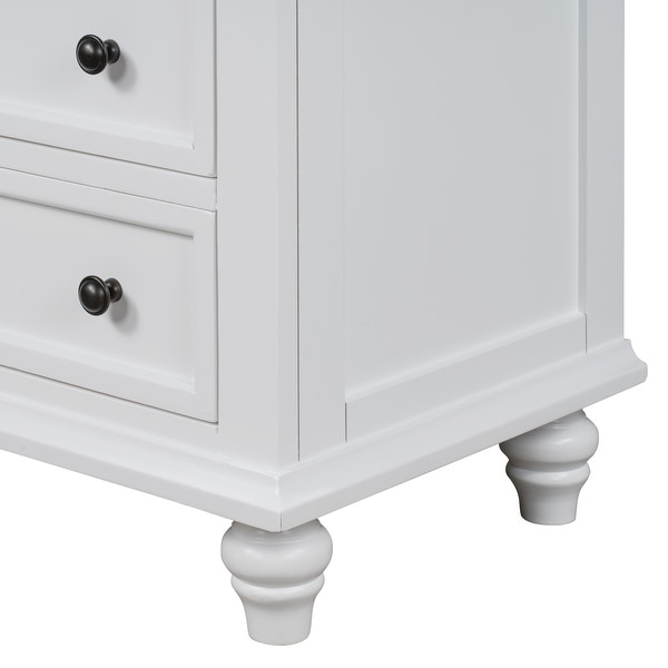 3-Drawer Storage Wood Cabinet， End Table with Pull out Tray