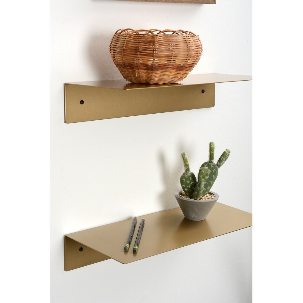 Steel Wall Shelf 2 Piece Set