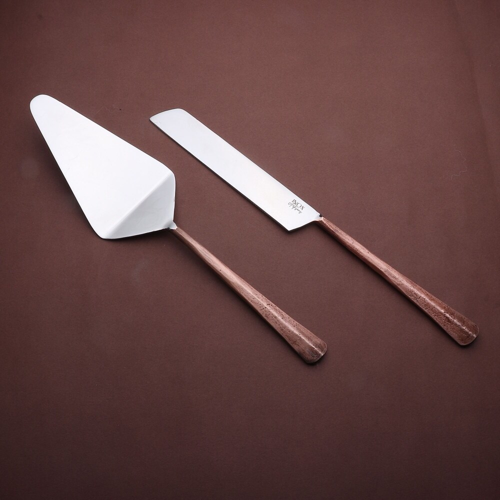 Ridge Copper Antique Cake Server Set