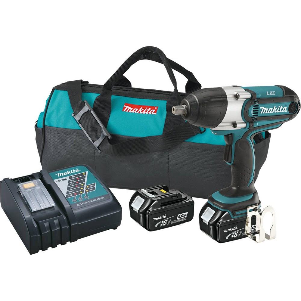 Makita 18V LXT Lithium-Ion Cordless 1/2 in. High Torque Impact Wrench Kit XWT04M from Makita