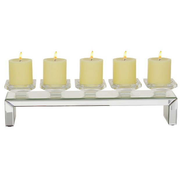 X 5 quot Glass Candle Holder With Mirrored Base Olivia amp May