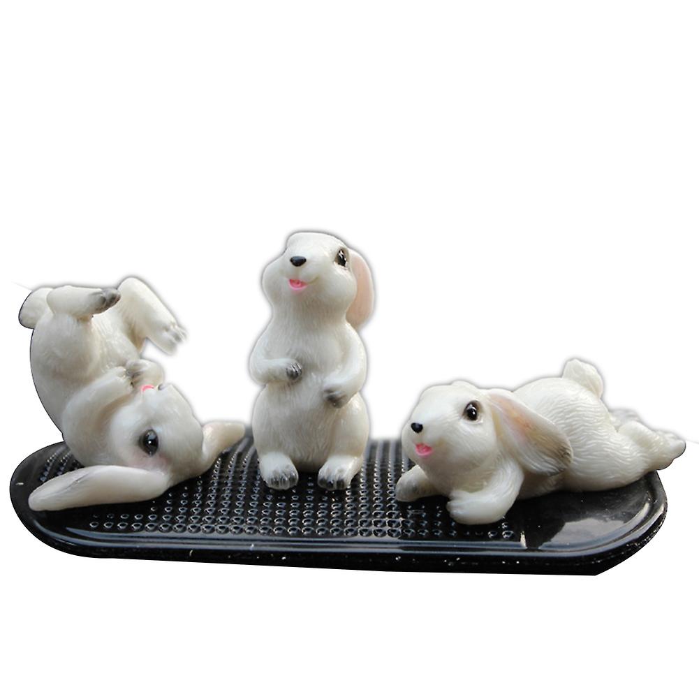 Three Cute Rabbits Resin Crafts Car Dashboard Decoration Home Office Desk Decoration Holiday Gift