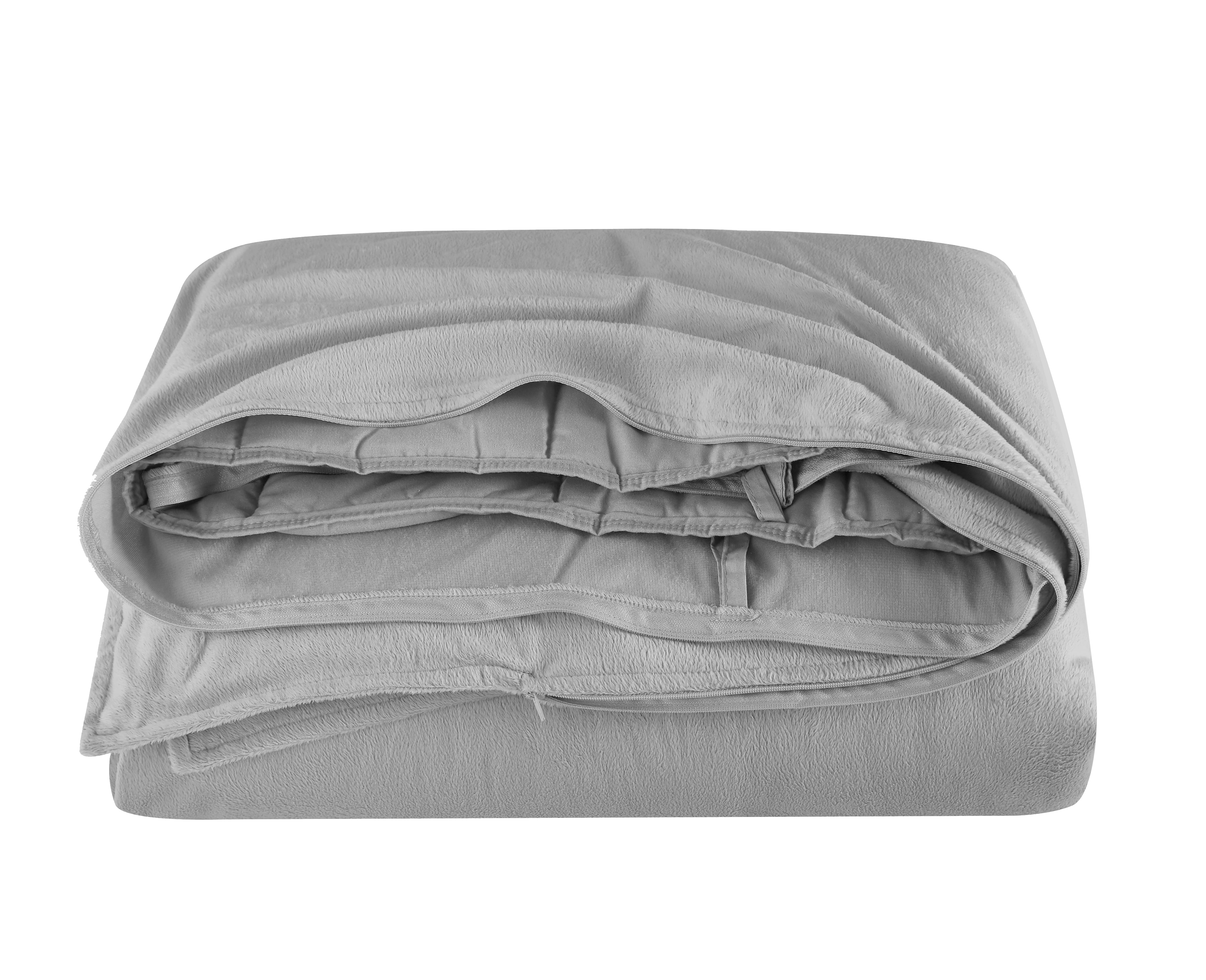 Well Being 3 Piece Weighted Blanket Set - Includes 20 LB Weighted Blanket， Duvet Cover and Eyemask