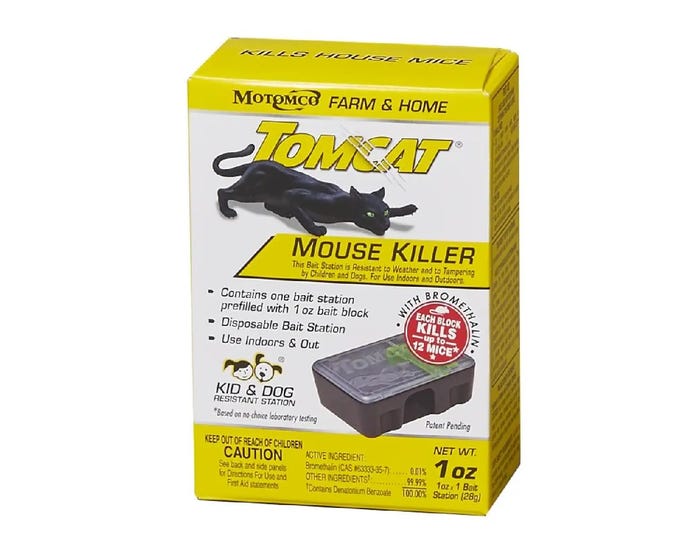 Tomcat Mouse Killer Disposable Bait Station， 1 Pack - 22610