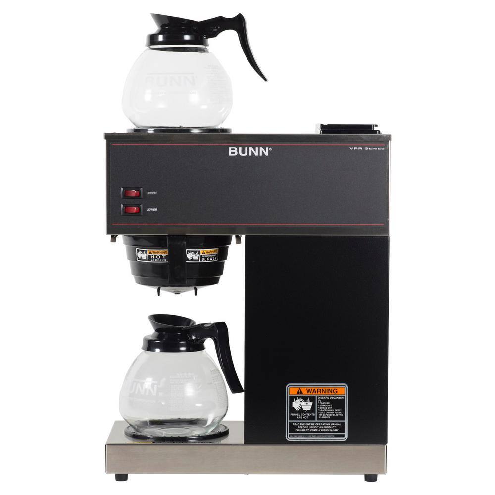 Bunn VPR 12-Cup Commercial Coffee Maker w 2 Glass Decanters 33200.0015 33200.0015