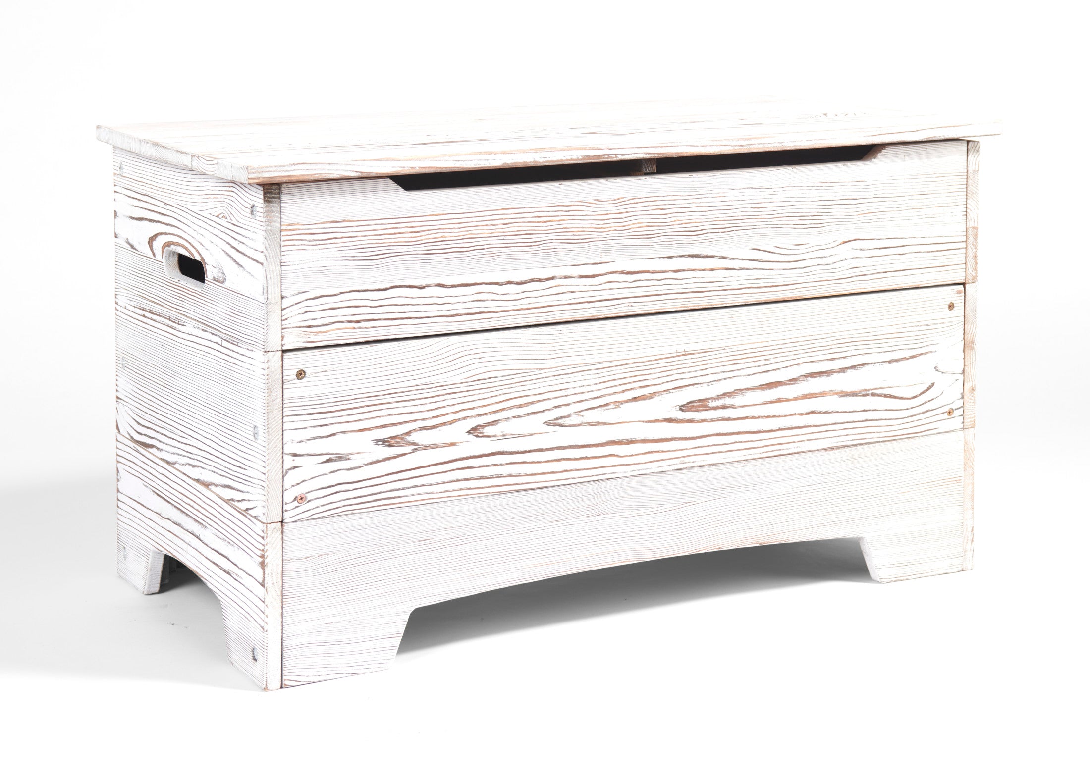 Badger Basket 24.6 Gallon Wood Toy Chests, Distressed White