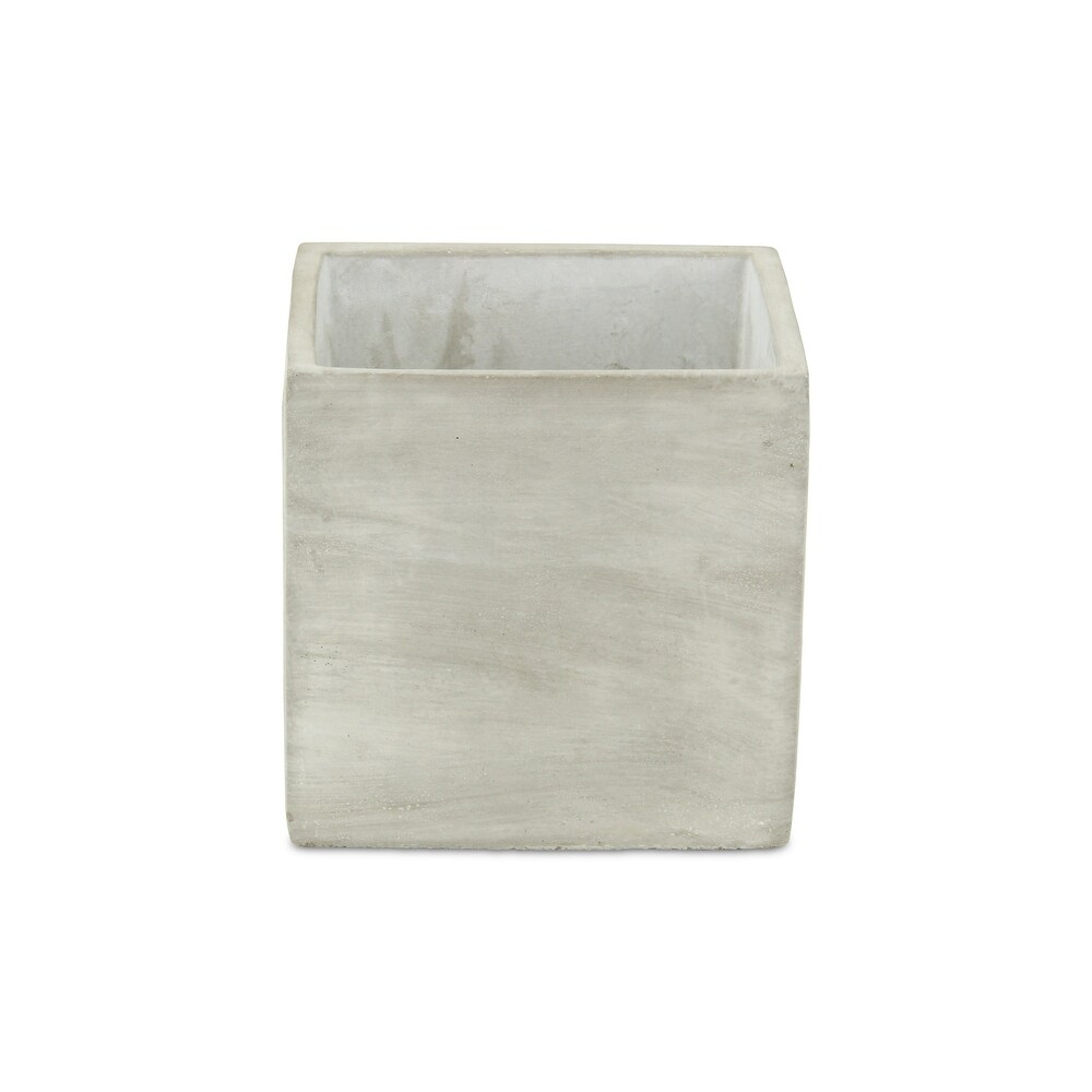 Urbanstone Gray Cement Cubic Pottery