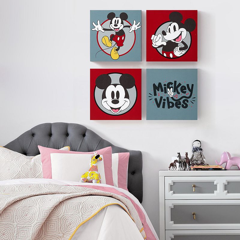 Disney's Mickey Mouse Canvas Wall Art by 4-piece Set by Idea Nuova