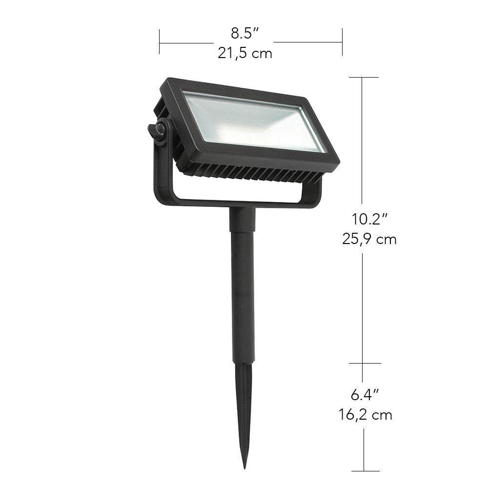 Hampton Bay Low Voltage Black Outdoor Integrated LED Landscape Flood Light with 3 levels of intensity HD33680BK