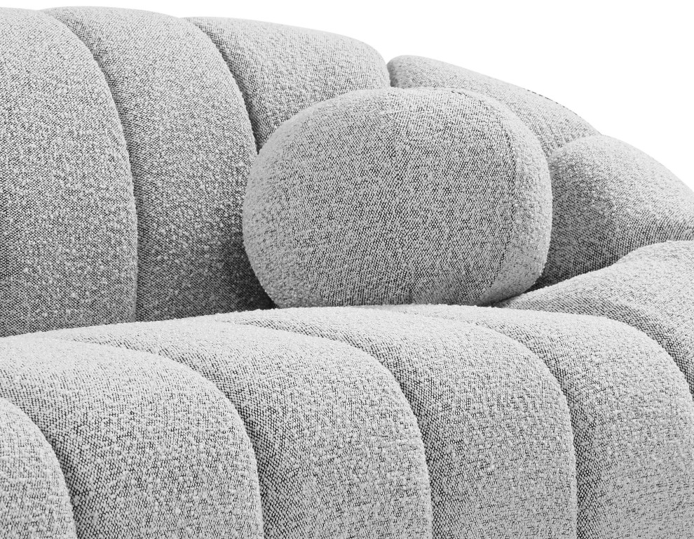 Elijah Boucle Fabric Upholstered Chair   Contemporary   Sofas   by Meridian Furniture  Houzz