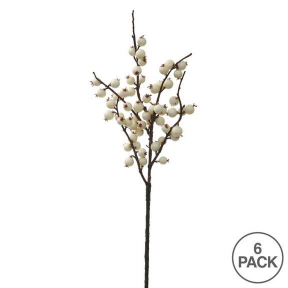 Vickerman P135802 6 16 White Indoor/Outdoor Berry...