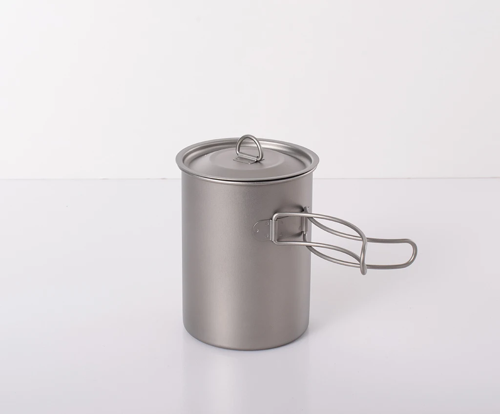 750ml Tiking ultralight cooking pot mug cup with folding handle