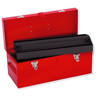 URREA Heavy Duty Metal Tool Box - 17 in. X 7 12 in. X 7 in. D4