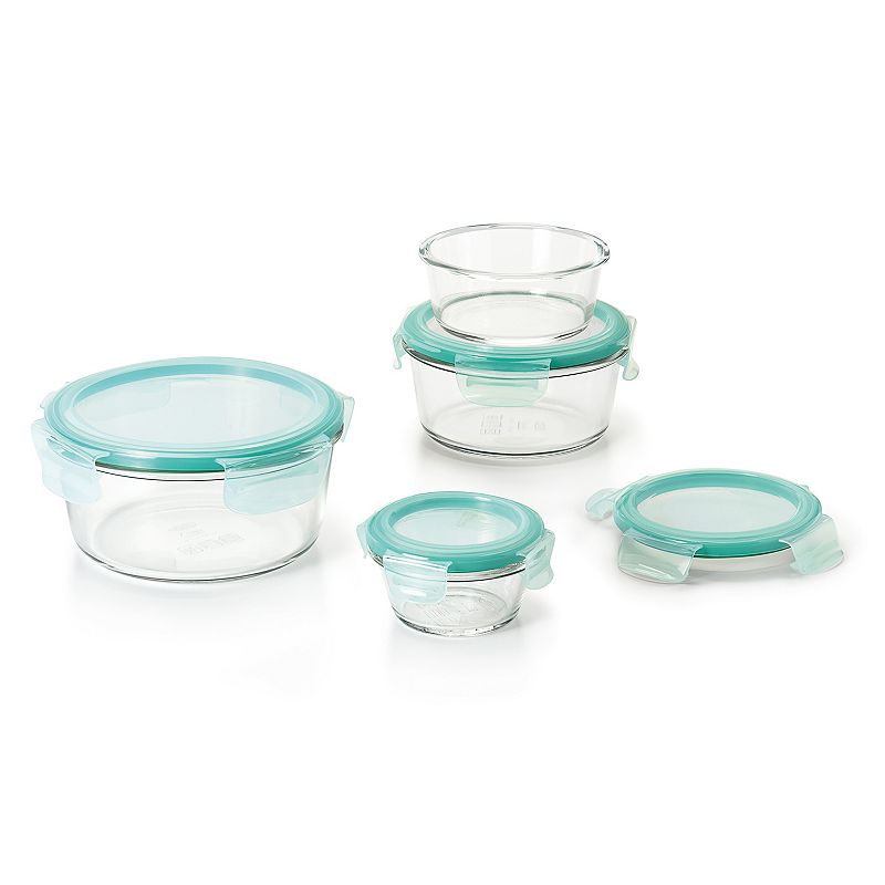 OXO Good Grips 8-pc. Smart Seal Glass Round Container Set