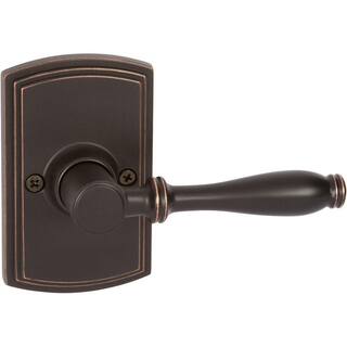 DELANEY HARDWARE Italian Collection Sorado Edged Oil-Rubbed Bronze Dummy Door Lever 365107