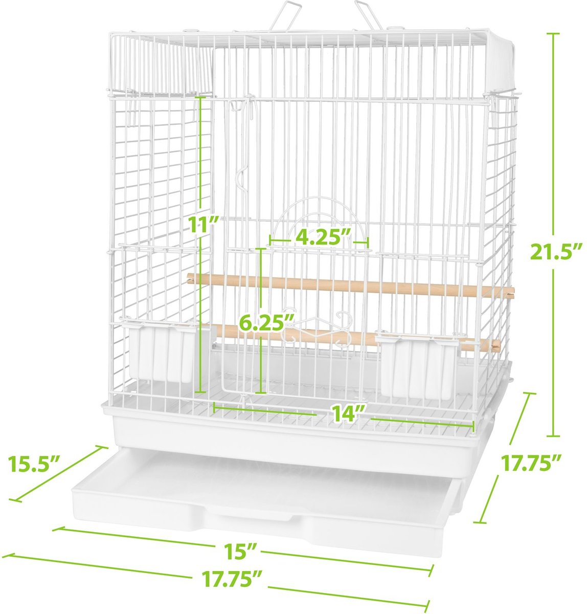 Featherland Paradise 448S Starter Kit Bird Cage， White