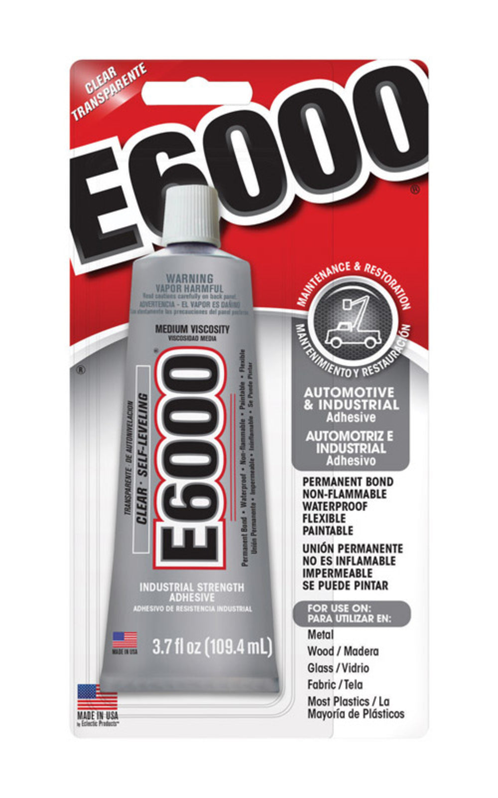 E6000 AUTO/IND ADH3.7OZ