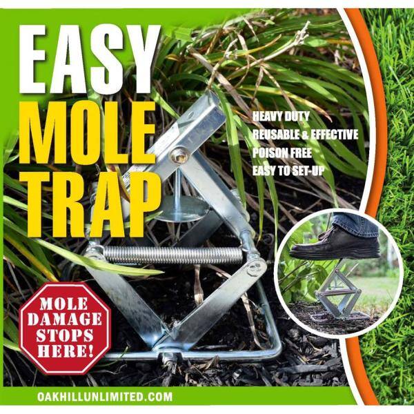 OAK HILL UNLIMITED Easy Mole Trap Step-To-Set Metal Mole Trap ATH-EMT