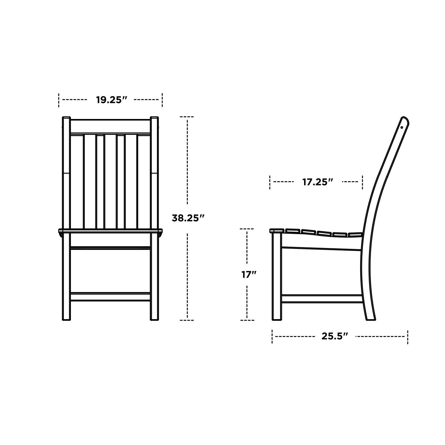 POLYWOOD Vineyard 7-Piece Nautical Dining Set