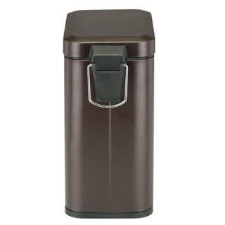 Dracelo 1.3 Gal. Bathroom Small Metal Lidded Step Trash Can with Removable Liner Bucket in Bronze B079B9LX6N