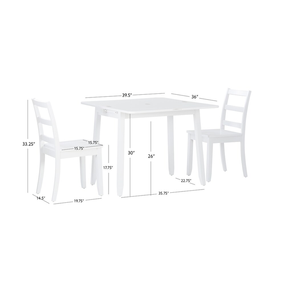 Conway Woden 3 Piece Folding Dining Set