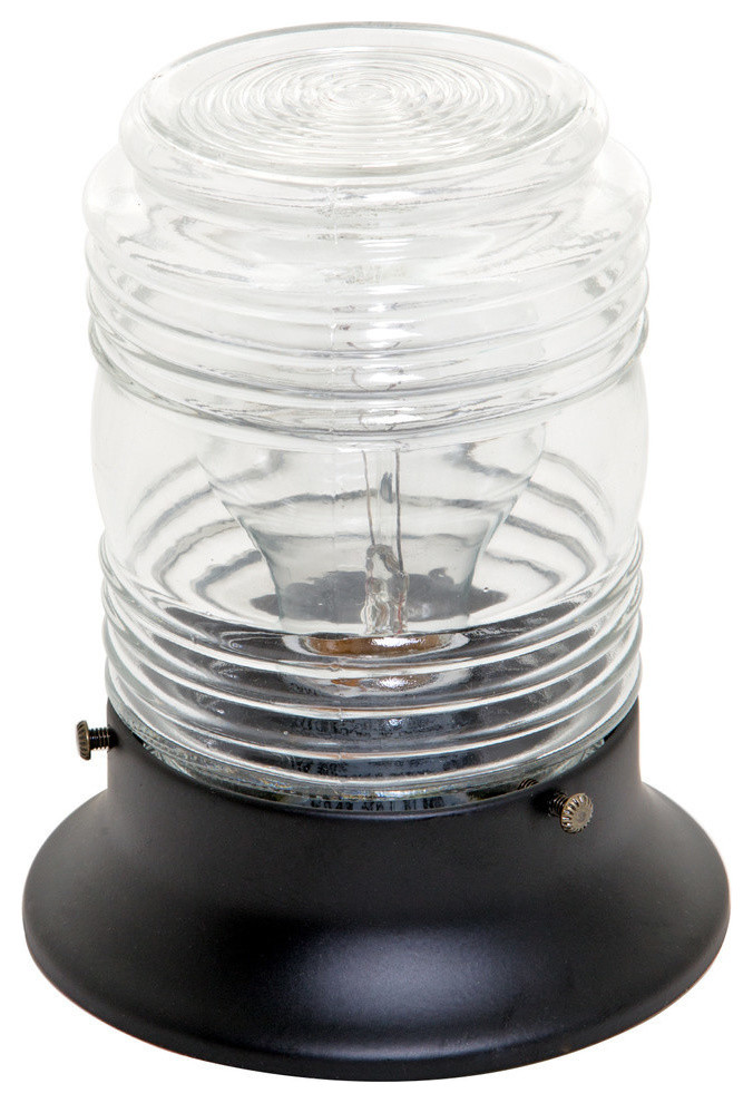 Boston Harbor HV 66919 BK3L Jelly Jar Porch Light Fixture  Black   Beach Style   Outdoor Flush mount Ceiling Lighting   by Life and Home  Houzz