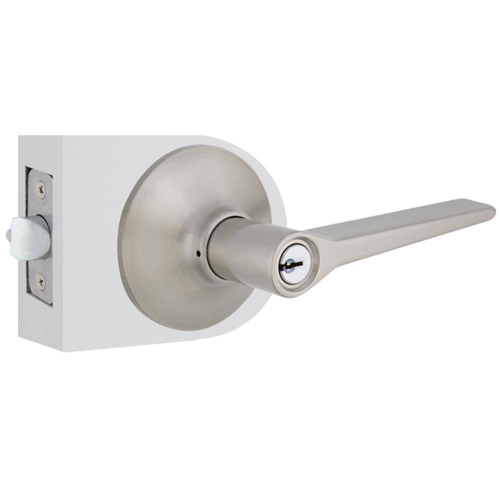 Defiant Freedom Satin Nickel Keyed Entry Door Lever 32LEX200B