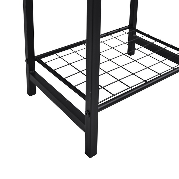 Side Table Nightstand End Table Living Room Storage Shelf Industrial