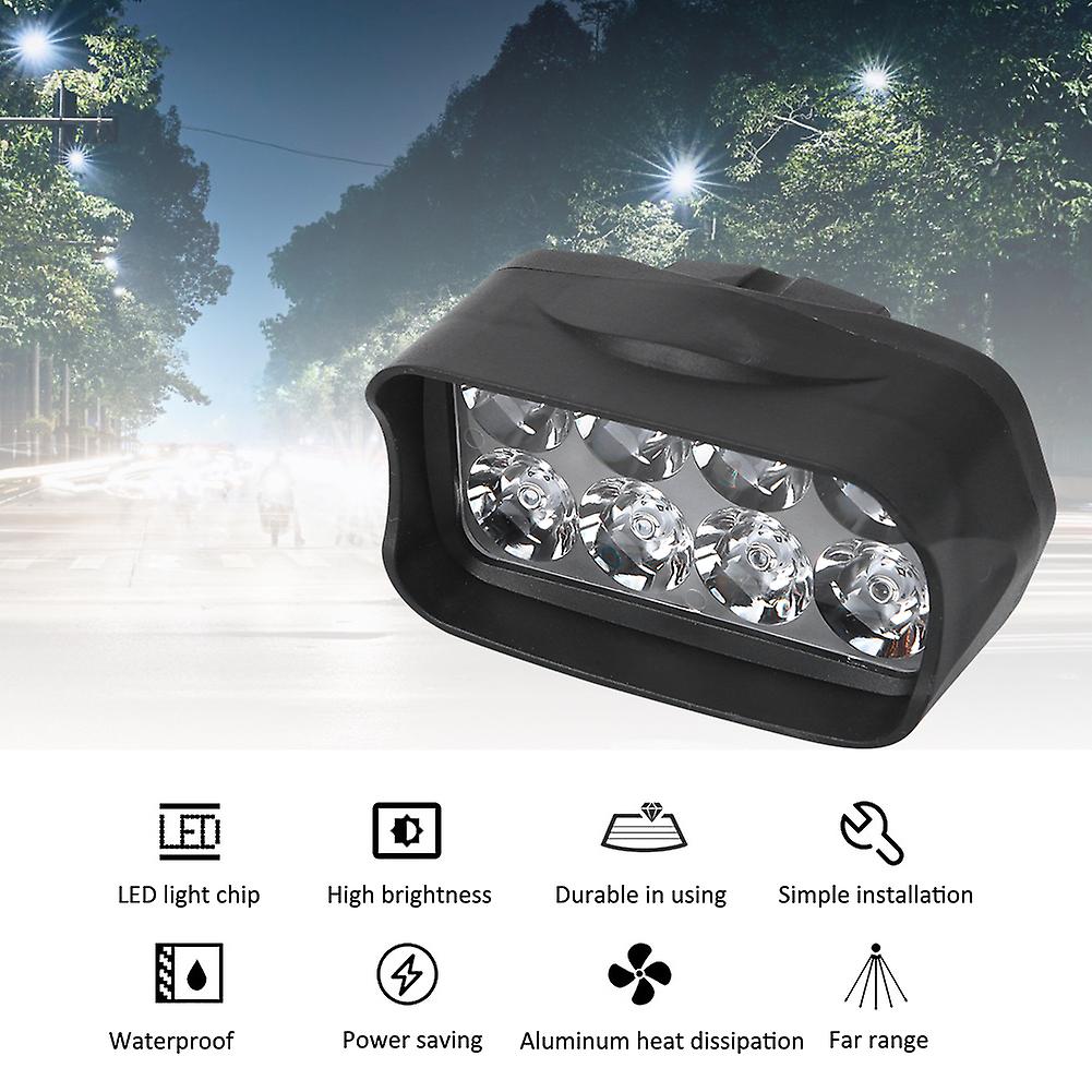 Plastic General 8led Electric Tricycle Modified Heat Dissipation Strong Spot Light For Motorcycle Electric Bike
