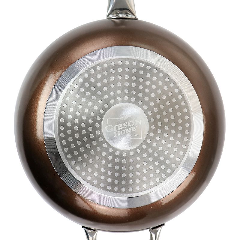 Gibson Home 3.5 Quart Aluminum Nonstick Saute Pan in Copper