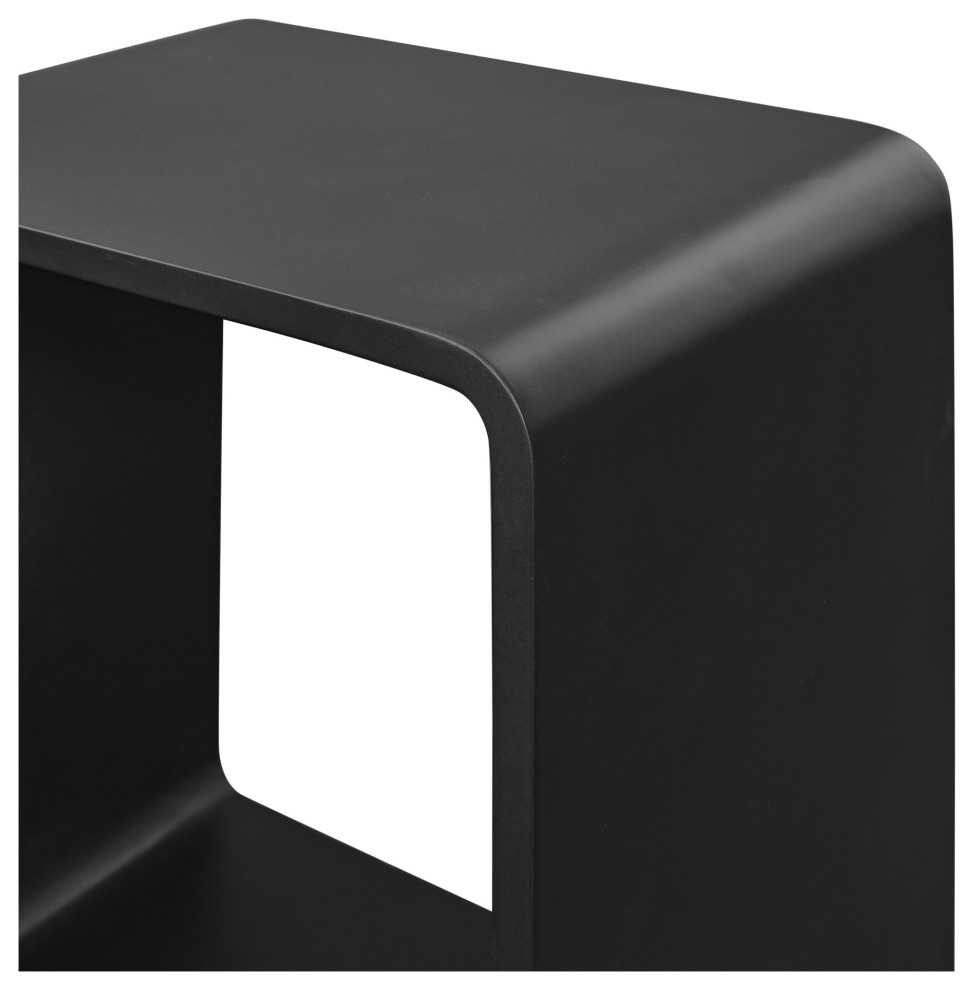 Cali Accent Cube  Black   Industrial   Side Tables And End Tables   by BisonOffice  Houzz