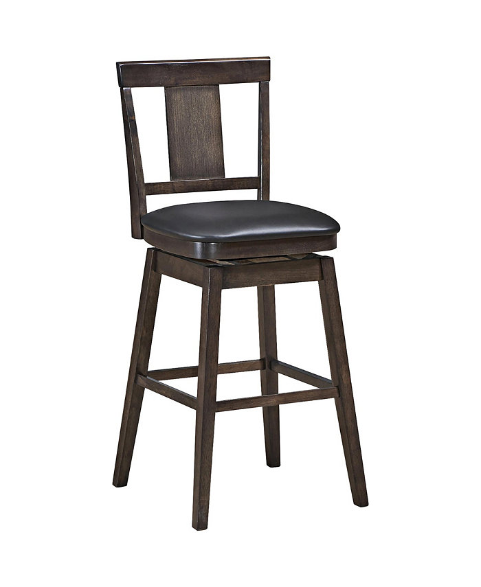 Costway Swivel Bar Stool 29 inch Upholstered Pub Height Bar Chair