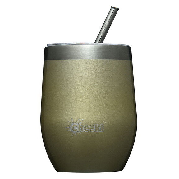 Cheeki Gold Stainless Steel Wine Tumbler 10 oz