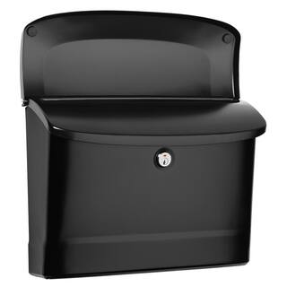 Architectural Mailboxes Princeton Black Medium Steel Locking Wall Mount Mailbox 2572B-10