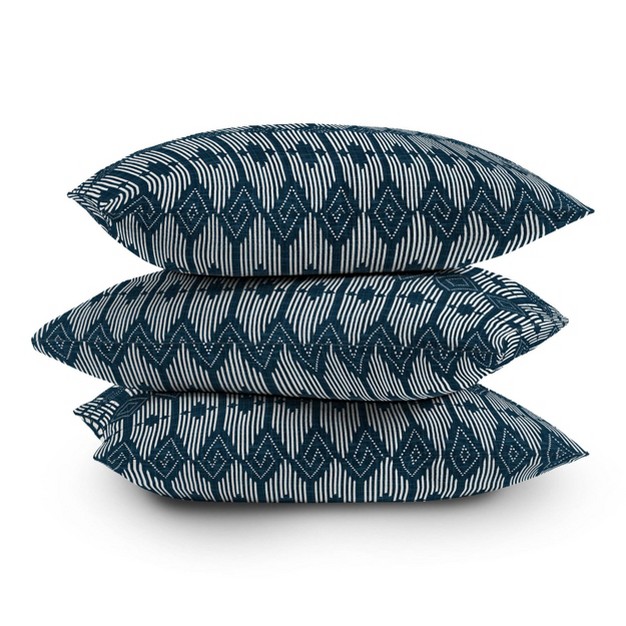 Heather Dutton West End Midnight Outdoor Throw Pillow Blue Deny Designs