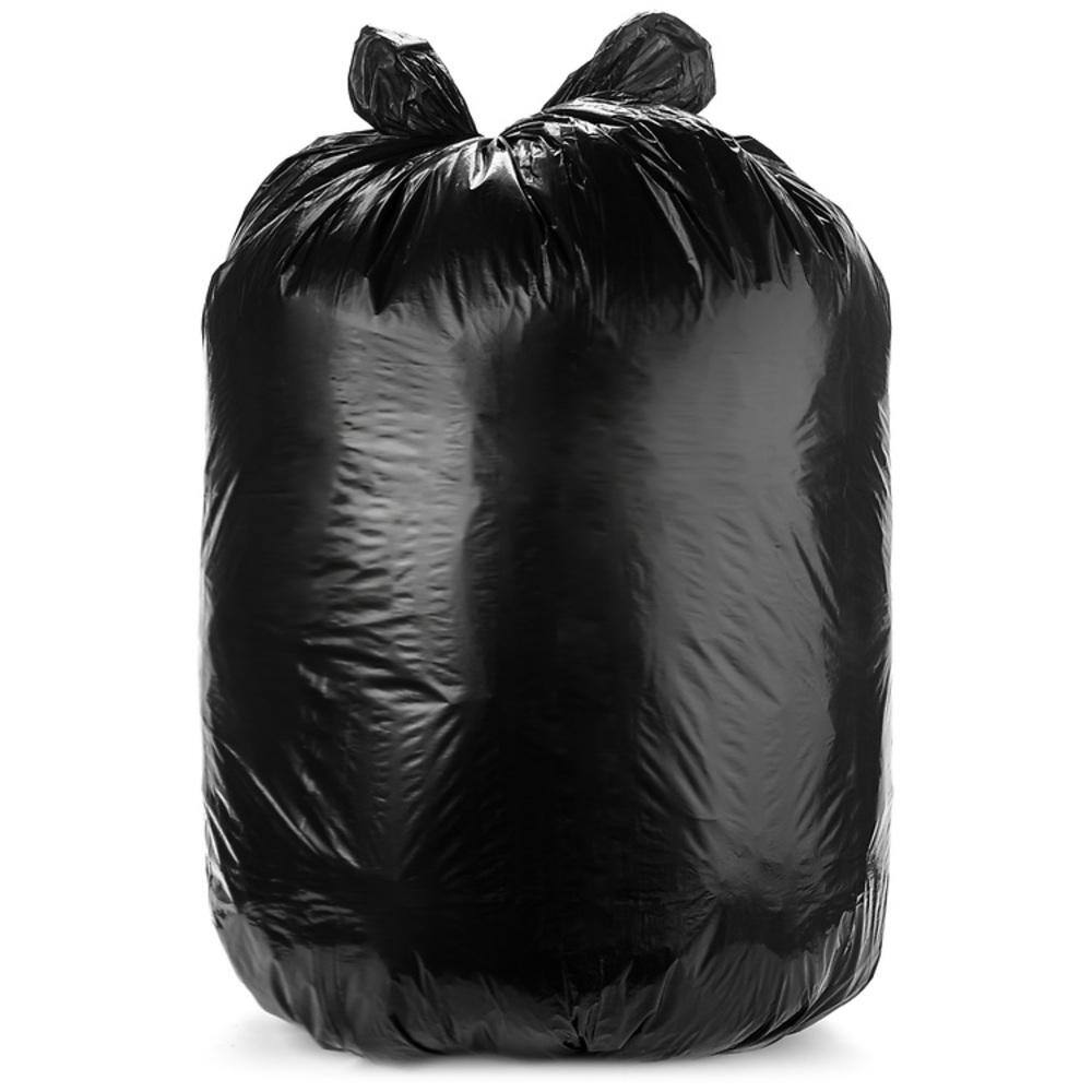 Aluf Plastics 12-16 Gal. 1.25 Mil (eq) Black Trash Can Liners 24 in. x 33 in. Pack of 250 for Contractor and Industrial CXP-2433X