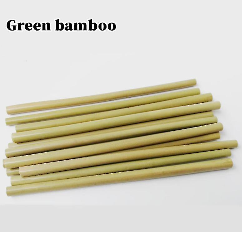 10Pcs / bag bamboo straw reusable straw organic bamboo straw natural wood straw bud 23cm