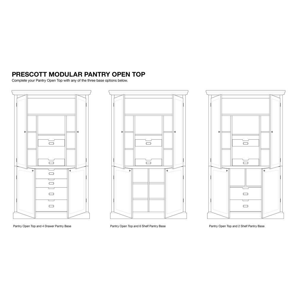 Home Decorators Collection Prescott Polar White Open Top Pantry 9950600410