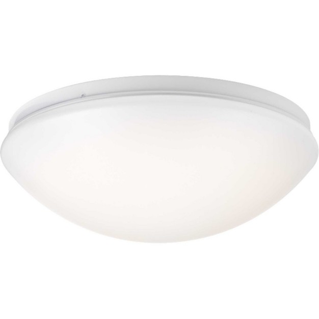 Progress Lighting Drums And Clouds 1 light Led Flush Mount White Acrylic Contoured Shade