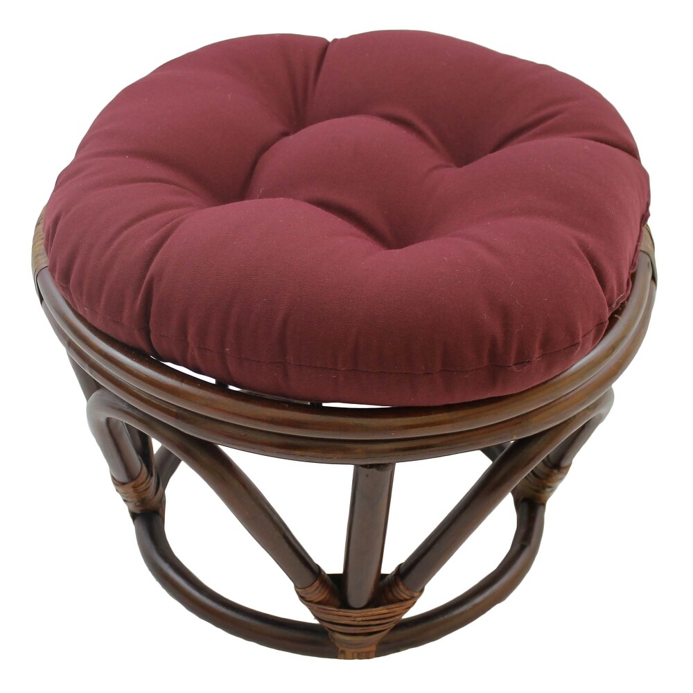 18 inch Round Twill Footstool/Ottoman Cushion (Cushion Only)   18 x 18