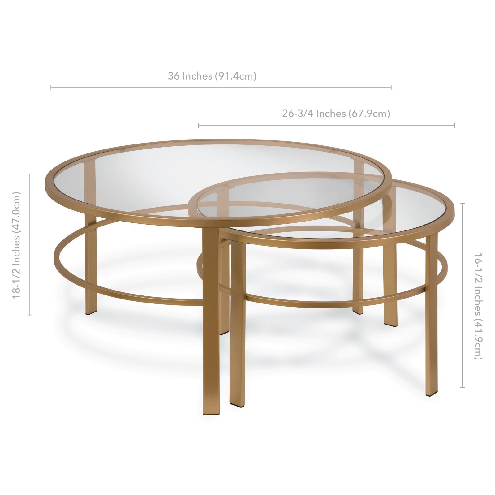 Hudson & Canal Gaia Nesting Coffee Table - Set of 2